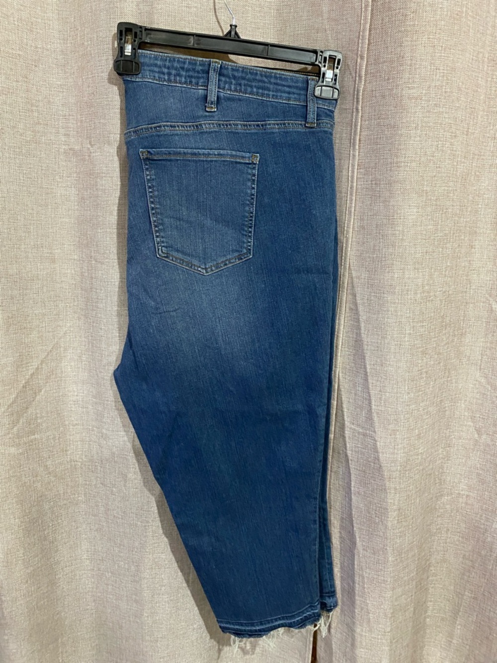 torrid Dark Blue Distressed Ankle Cropped Jeans - Picture 2 of 6
